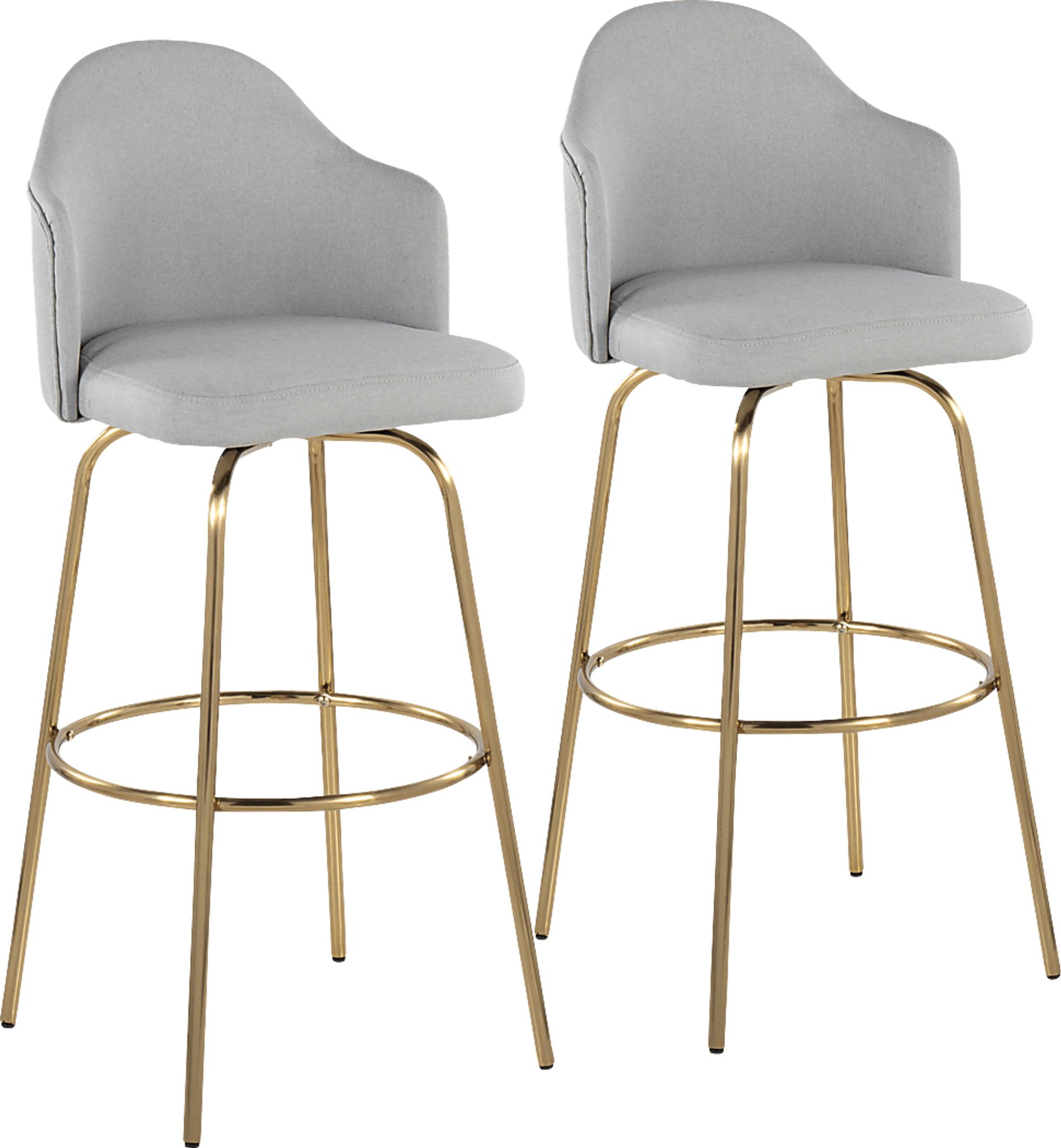Enilla III Light Gray Barstool, Set of 2 - Image 1
