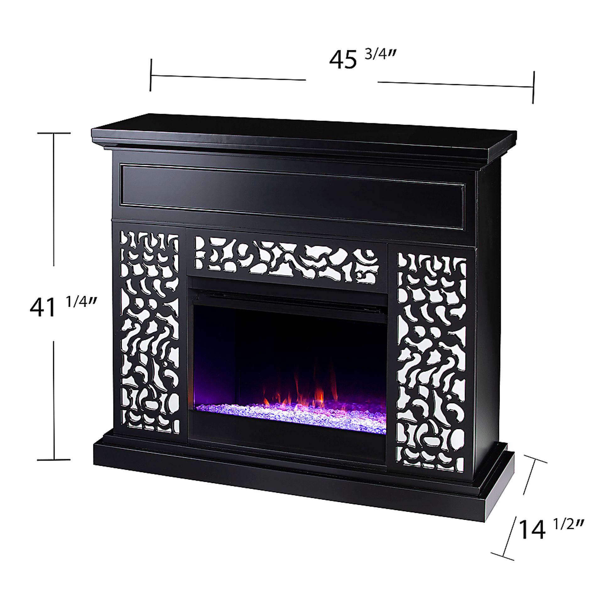 Ennismore I Black 45 in. Console, With Color Changing Electric Fireplace - Image 3