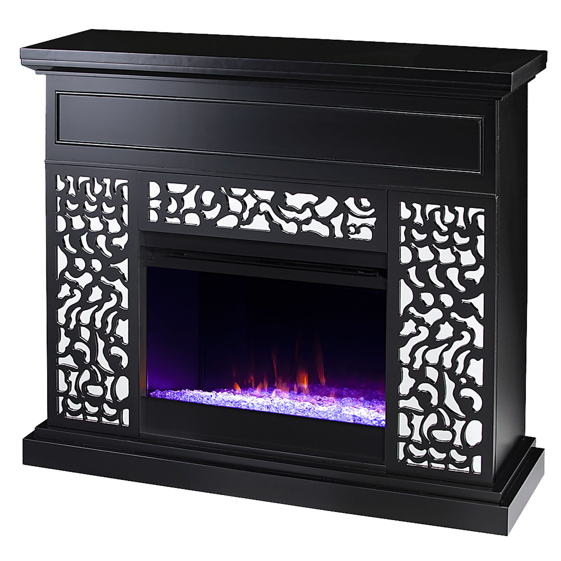 Ennismore I Black 45 in. Console, With Color Changing Electric Fireplace - Image 1