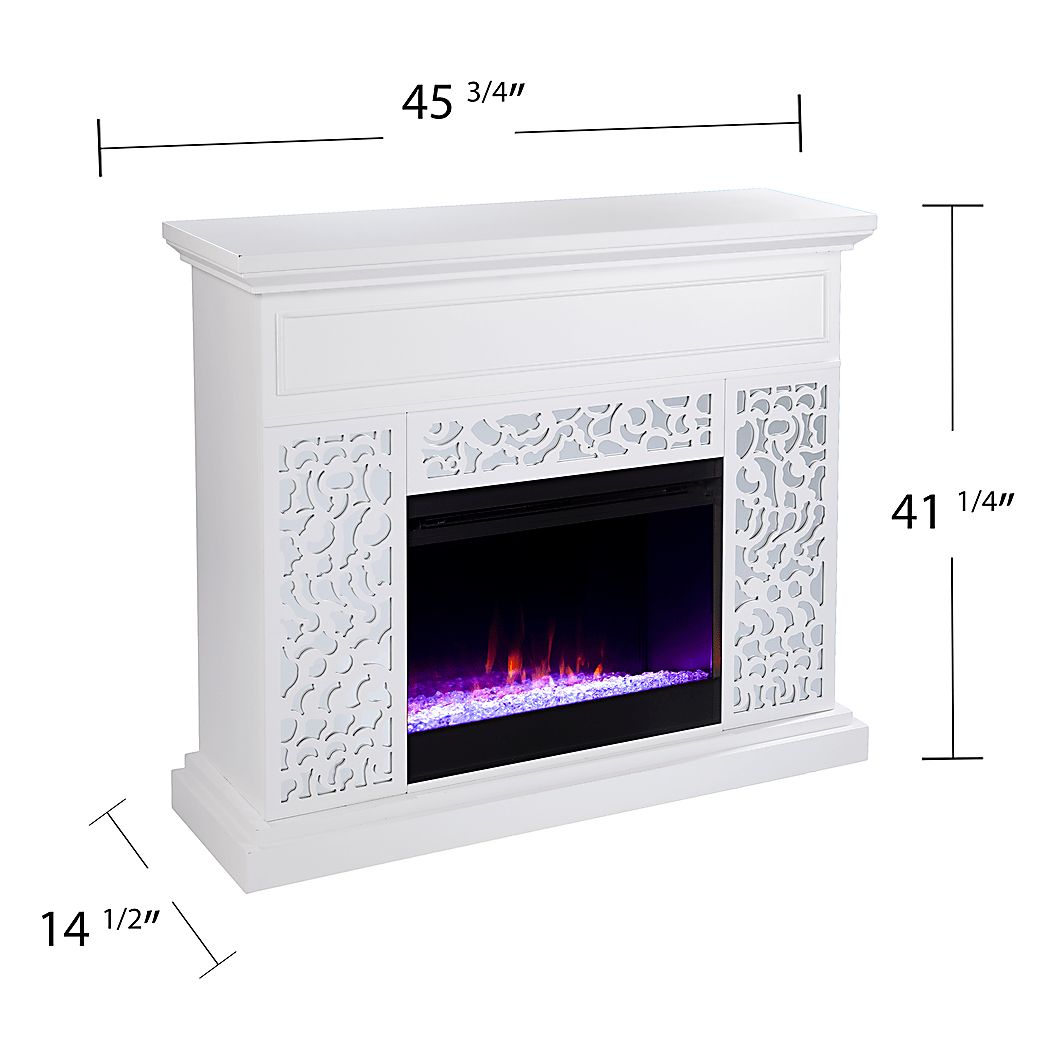 Ennismore I White 46 in. Console With Electric Fireplace - Thumbnail 3