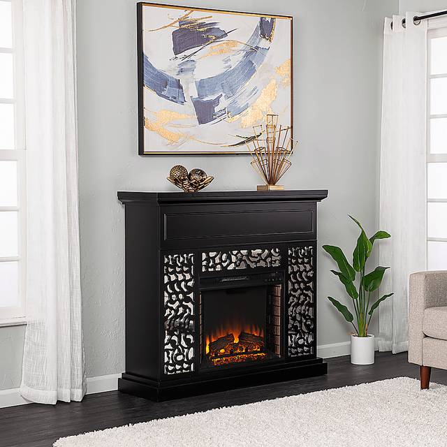 Ennismore II Black 45 in. Console, With Electric Fireplace - Thumbnail - Image 2