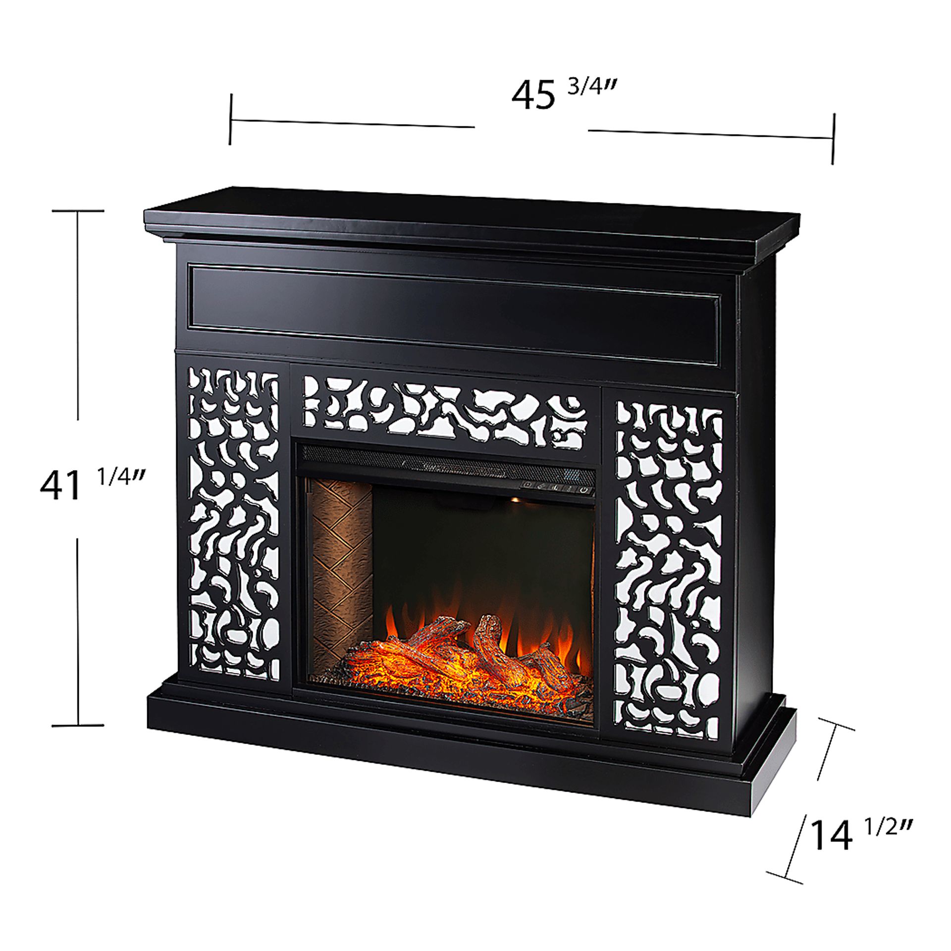 Ennismore III Black 45 in. Console, With Smart Electric Fireplace - Image 7