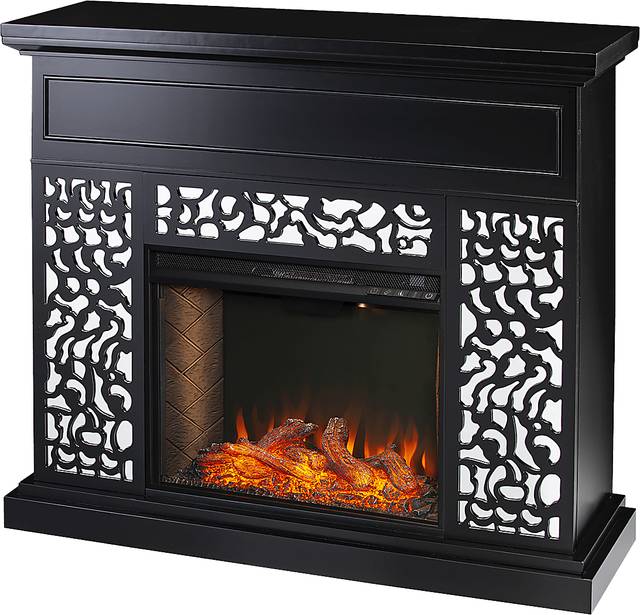 Ennismore III Black 45 in. Console, With Smart Electric Fireplace - Thumbnail - Image 1