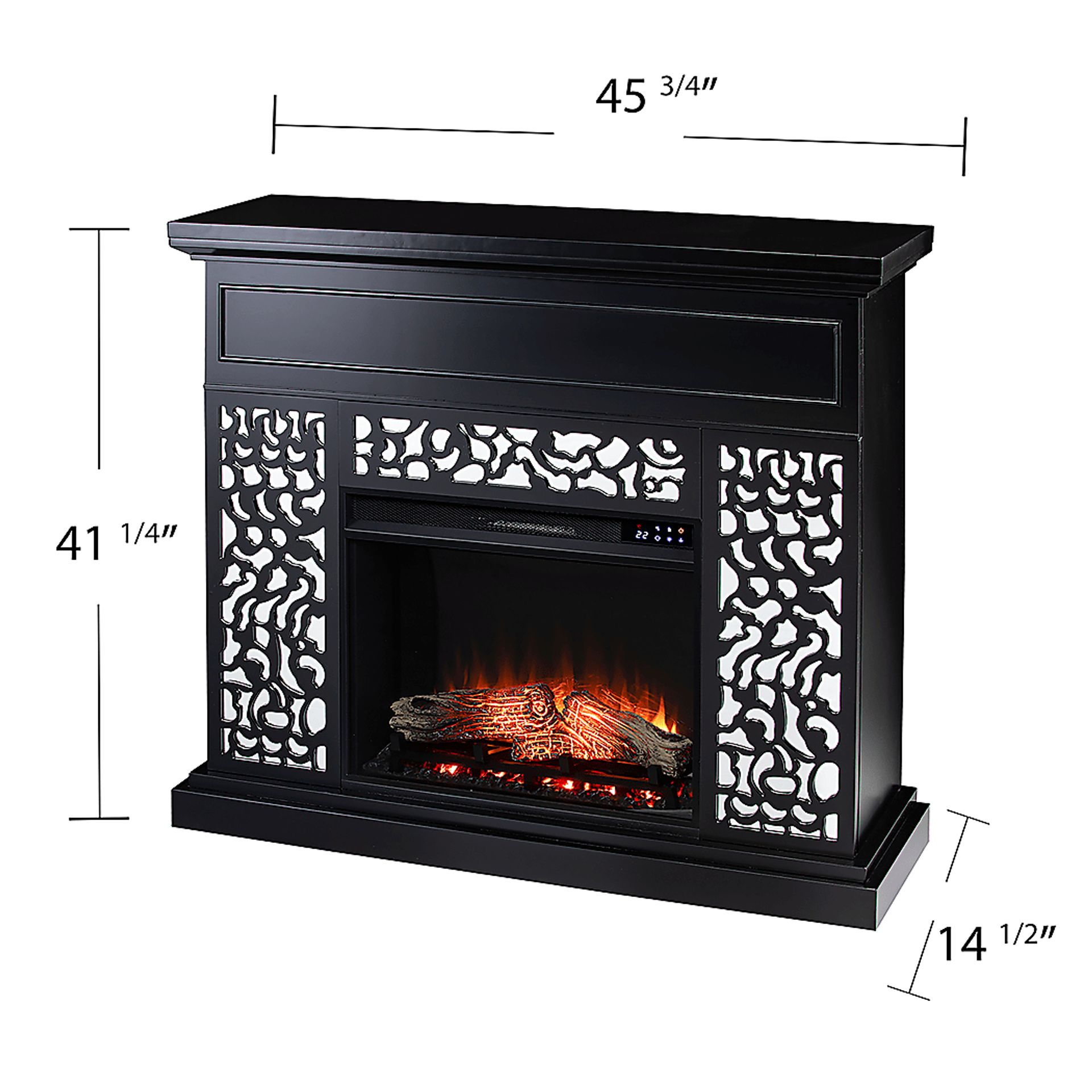 Ennismore IV Black 45 in. Console, With Touch Panel Electric Fireplace - Image 7