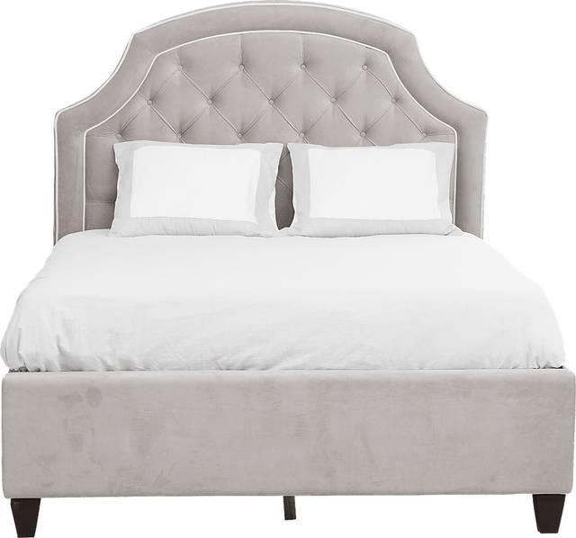 Enoch Gray Queen Bed - Thumbnail - Image 1