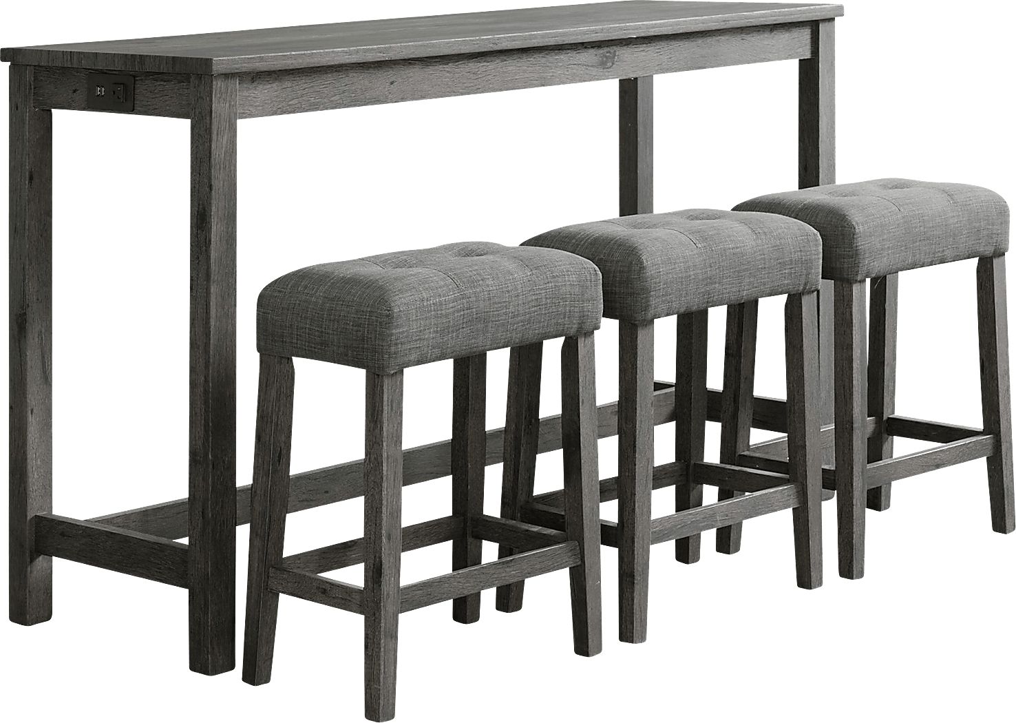 Enoka Charcoal 3 Pc Dining Table Set