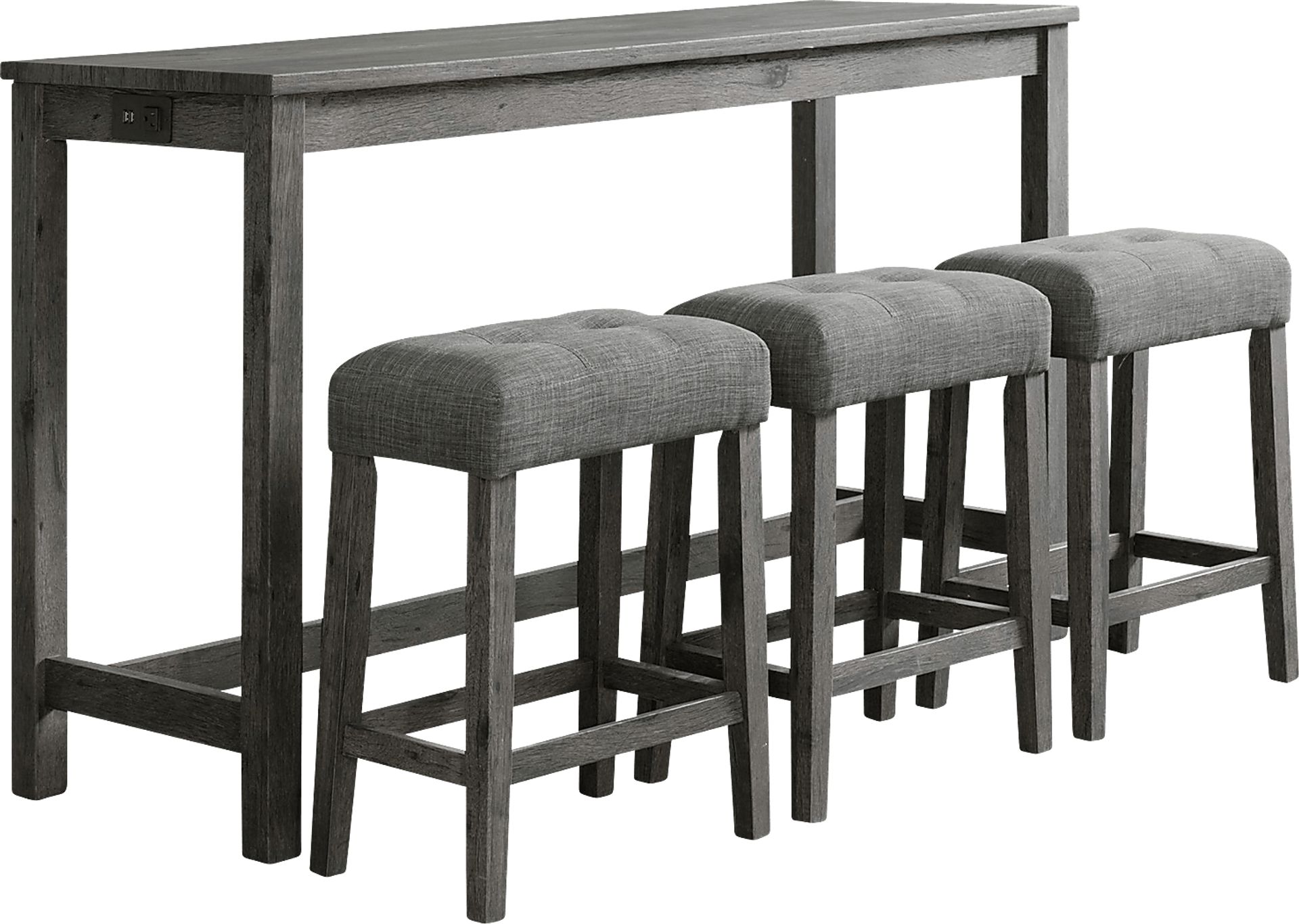 Enoka Charcoal 3 Pc Dining Table Set - Image 1