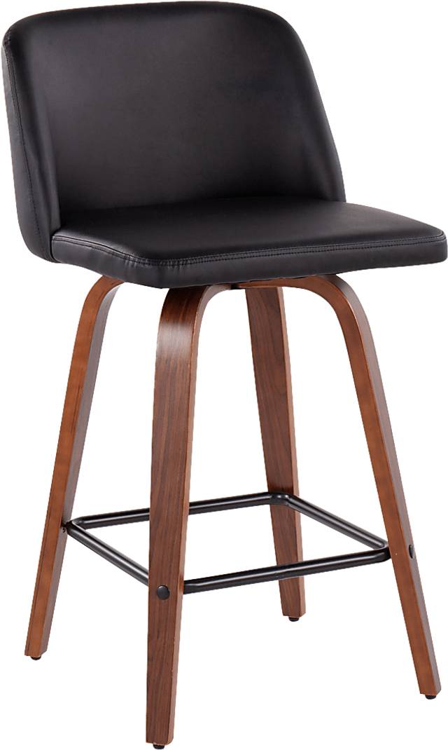 Enora Ann Black Counter Height Stool, Set of 2 - Thumbnail - Image 2