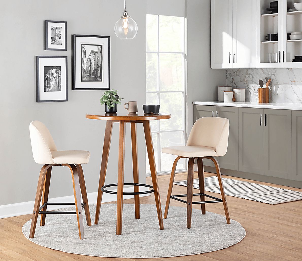 Enora Ann Cream Counter Height Stool, Set of 2