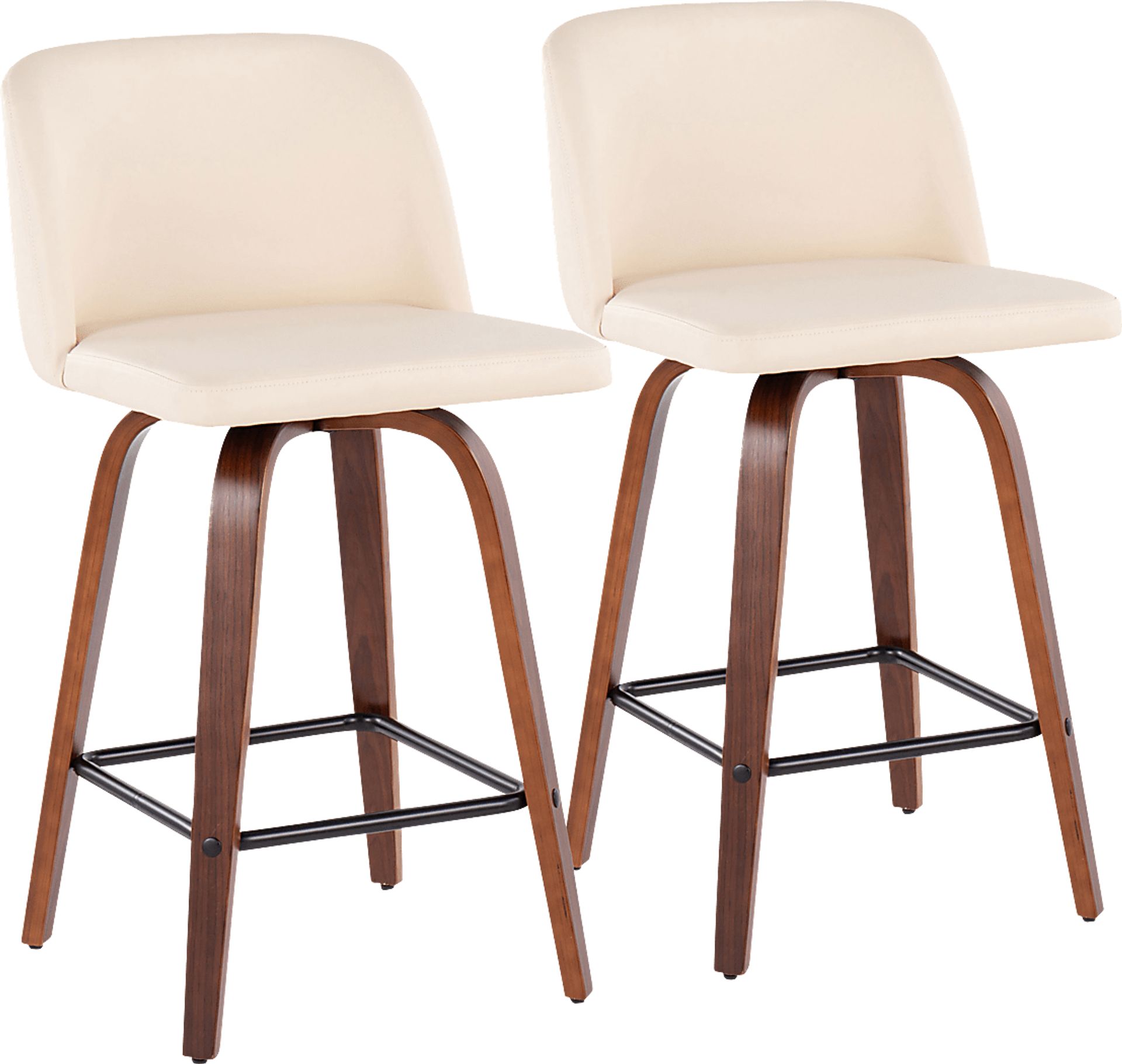Enora Ann Cream Counter Height Stool, Set of 2 - Image 1