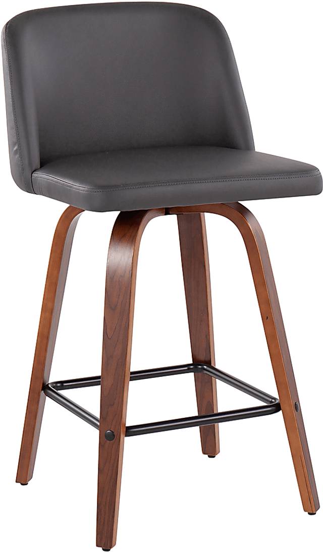 Enora Ann Gray Counter Height Stool, Set of 2 - Thumbnail - Image 2