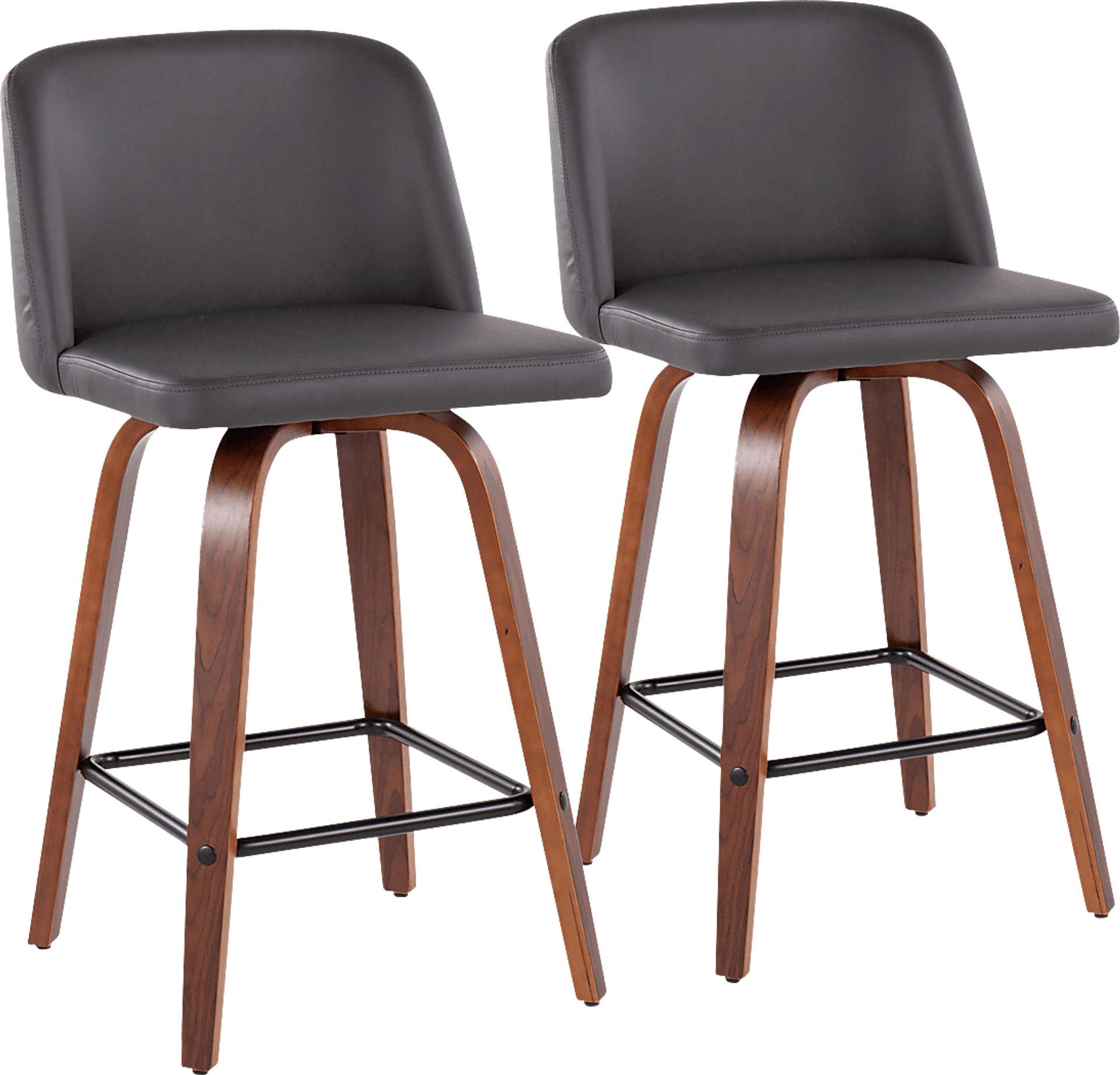 Enora Ann Gray Counter Height Stool, Set of 2 - Image 1