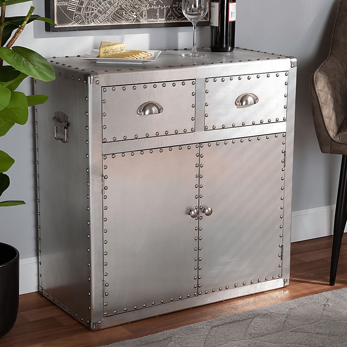 Enoree Light Silver Accent Cabinet