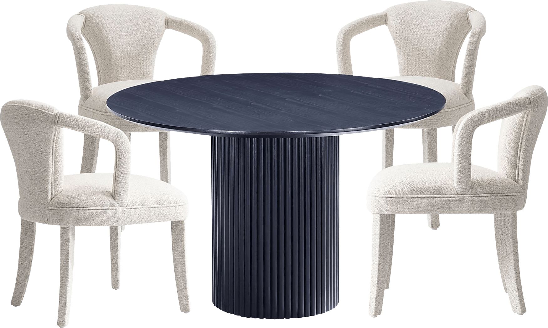 Enramada Black and Ivory 5 Pc Dining Table Set