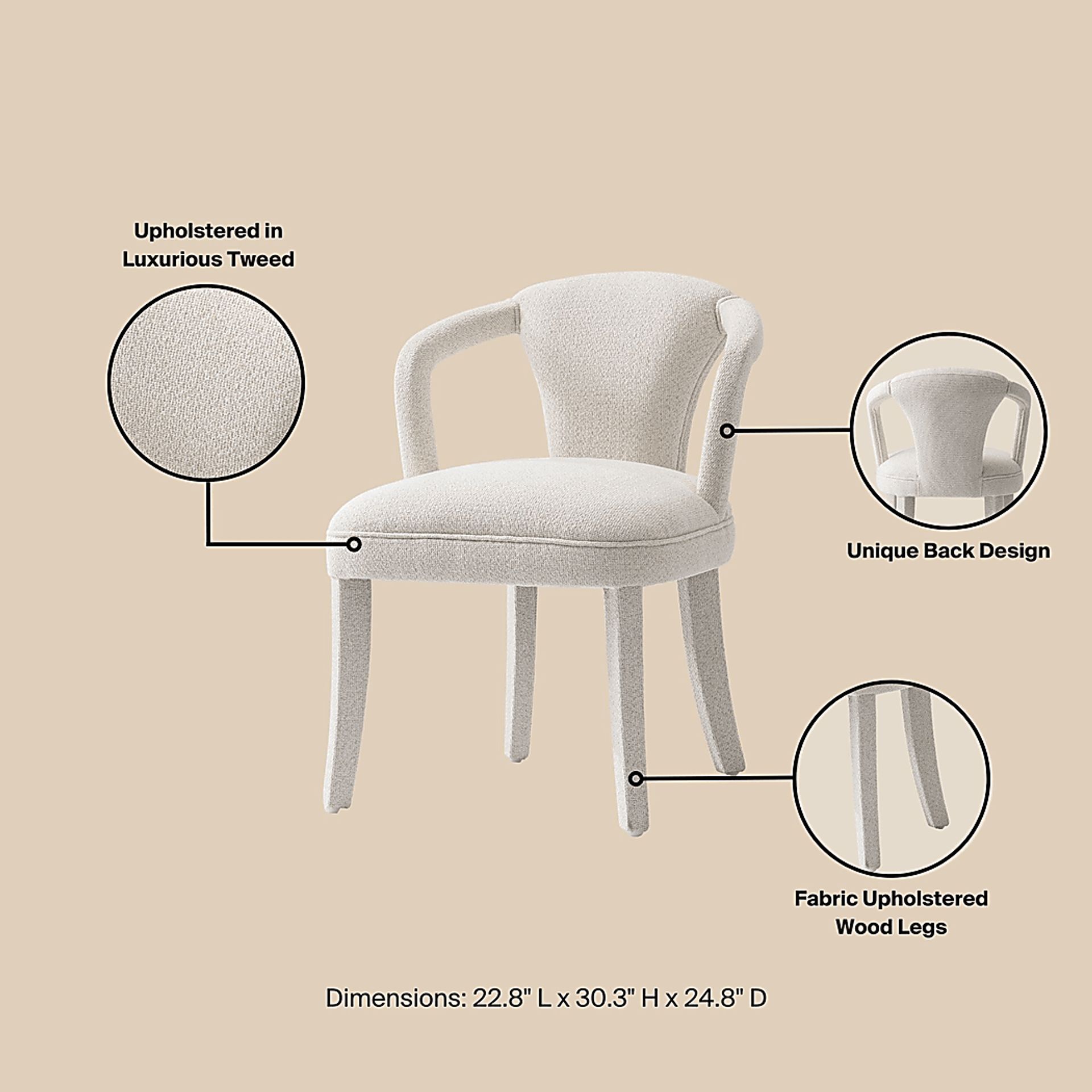 Enramada Ivory Arm Chair - Image 10