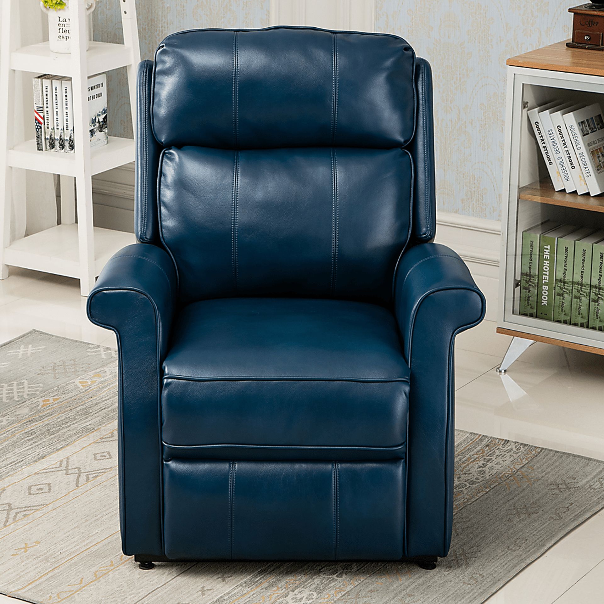 Enright Blue Power Recliner - Image 3
