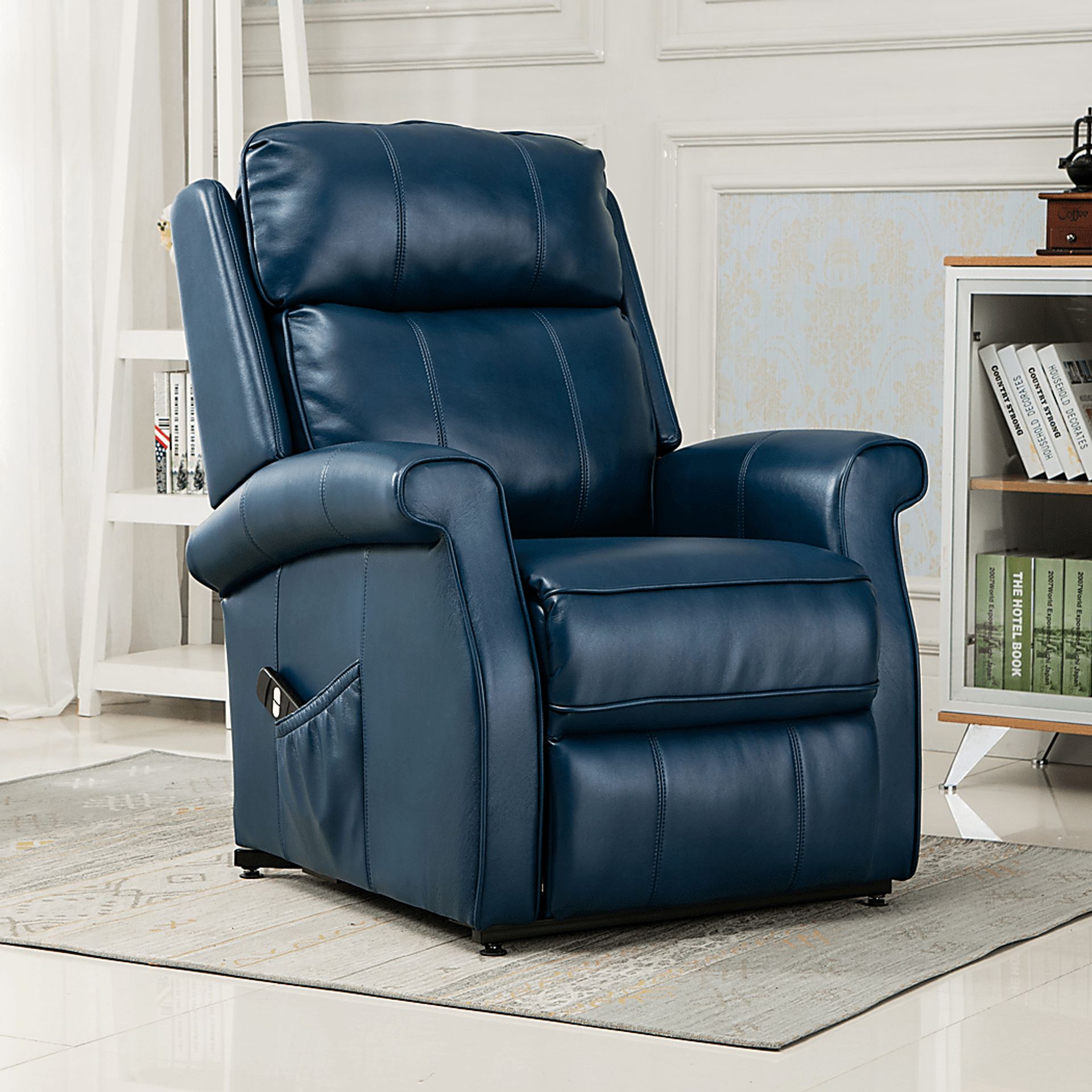 Enright Blue Power Recliner - Image 4