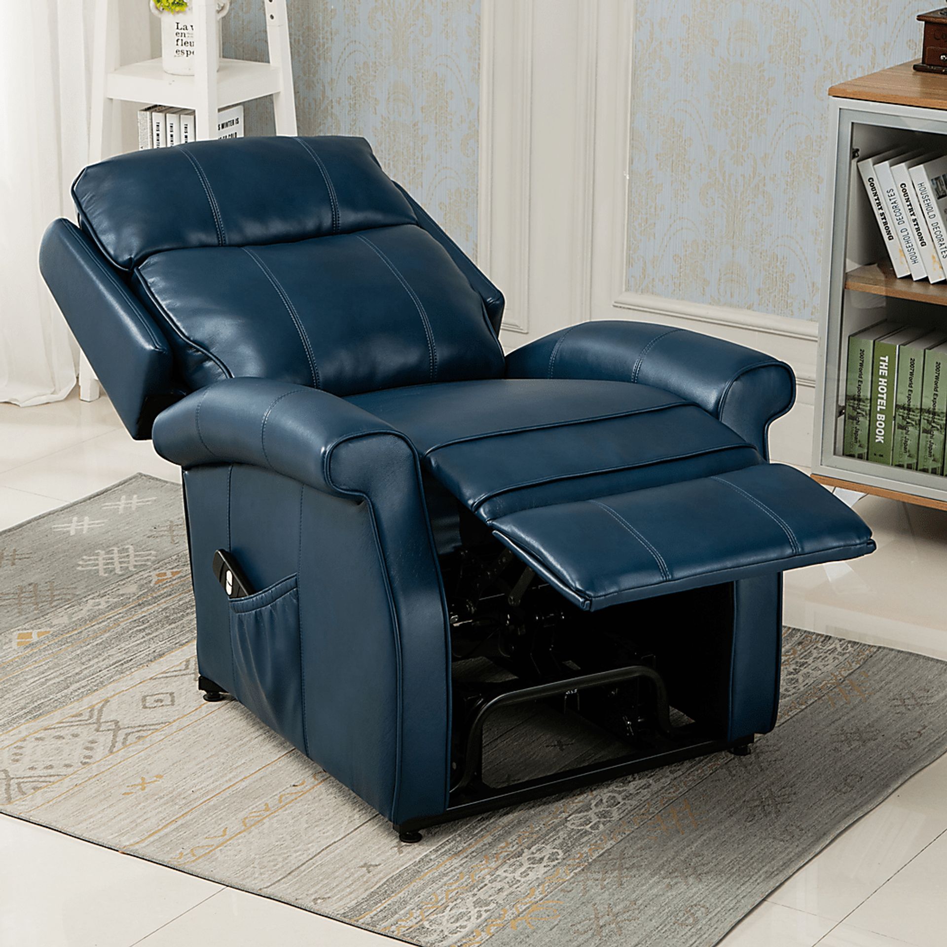 Enright Blue Power Recliner - Image 9