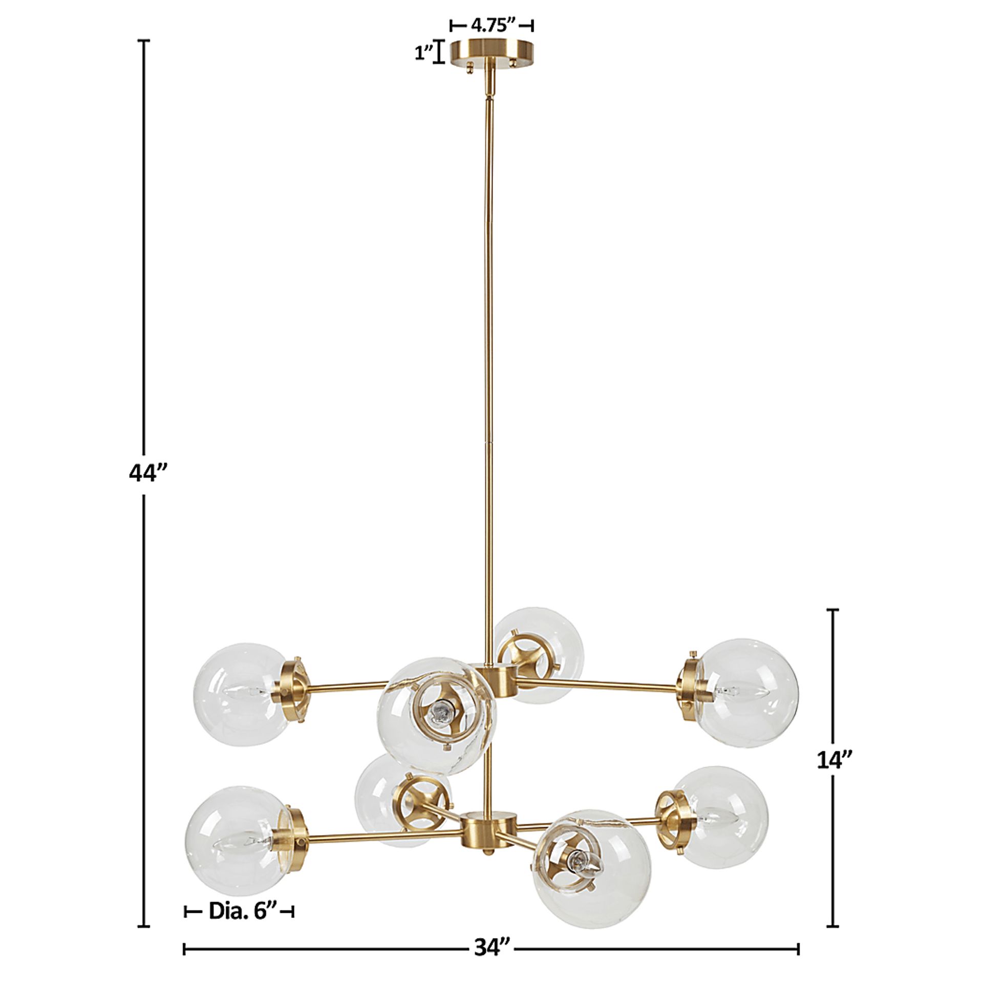 Ensign Place Gold Chandelier - Image 12