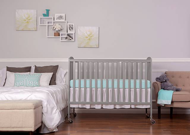 Ensly Gray Full Folding Crib - Thumbnail - Image 8
