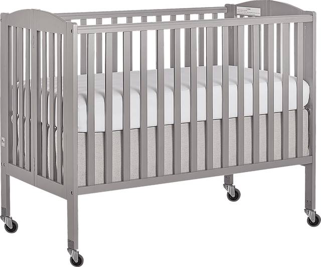 Ensly Gray Full Folding Crib - Thumbnail - Image 1