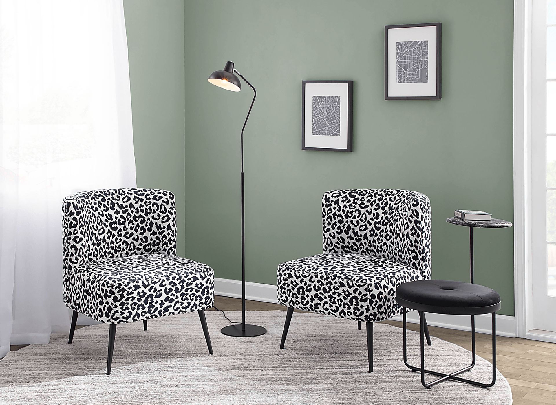 Entelman Black Accent Chair - Image 3