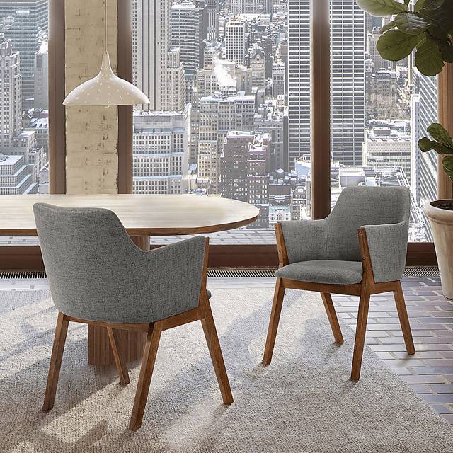 Enzaran Charcoal Dining Chairs, Set of 2 - Thumbnail - Image 8