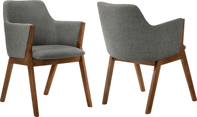 Enzaran Charcoal Dining Chairs, Set of 2