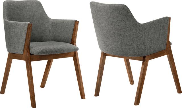 Enzaran Charcoal Dining Chairs, Set of 2 - Thumbnail - Image 1