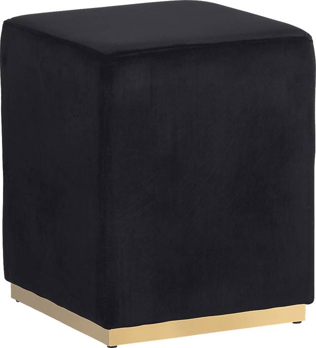 Enze Black Ottoman - Thumbnail - Image 1