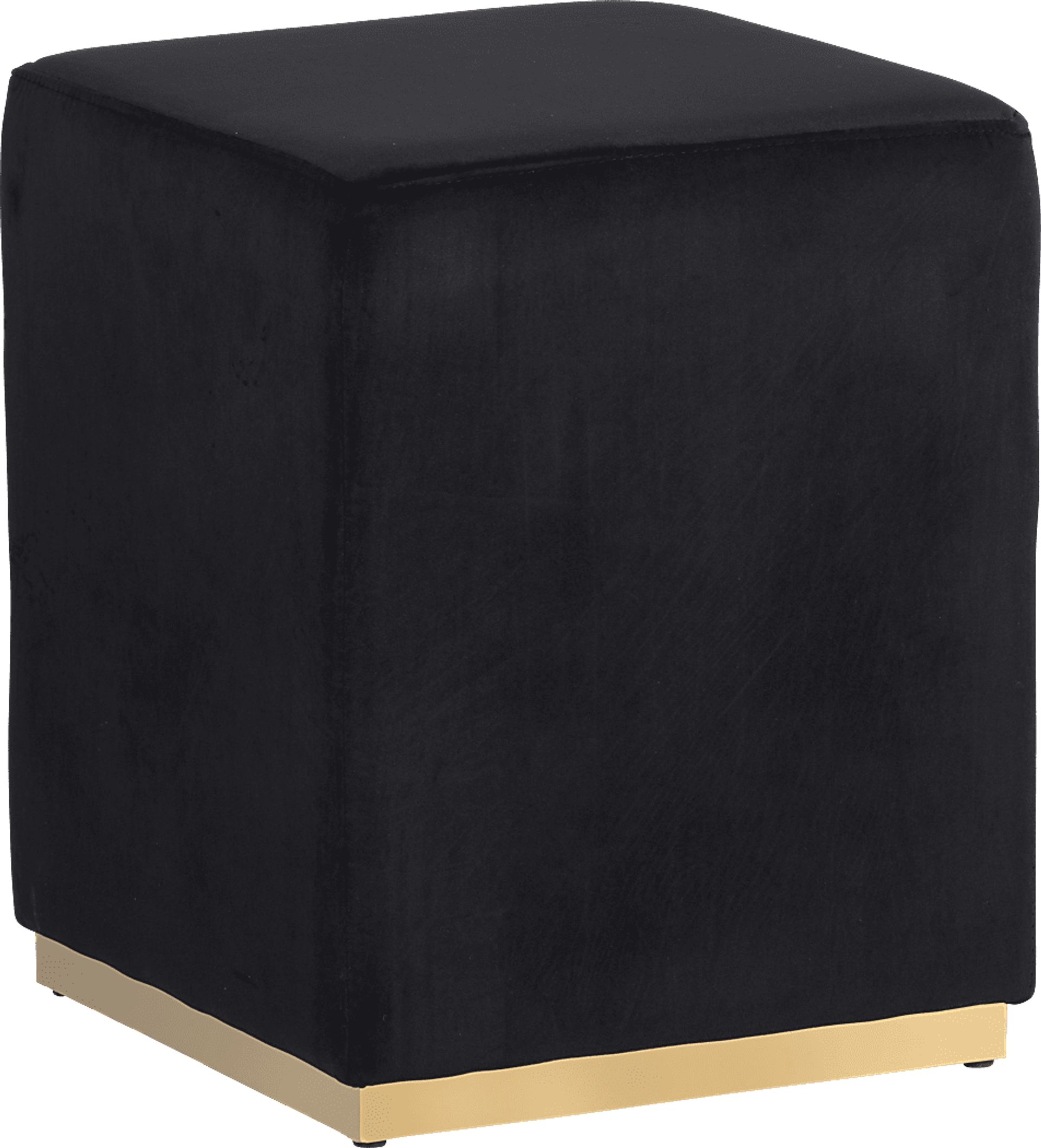 Enze Black Ottoman - Image 1