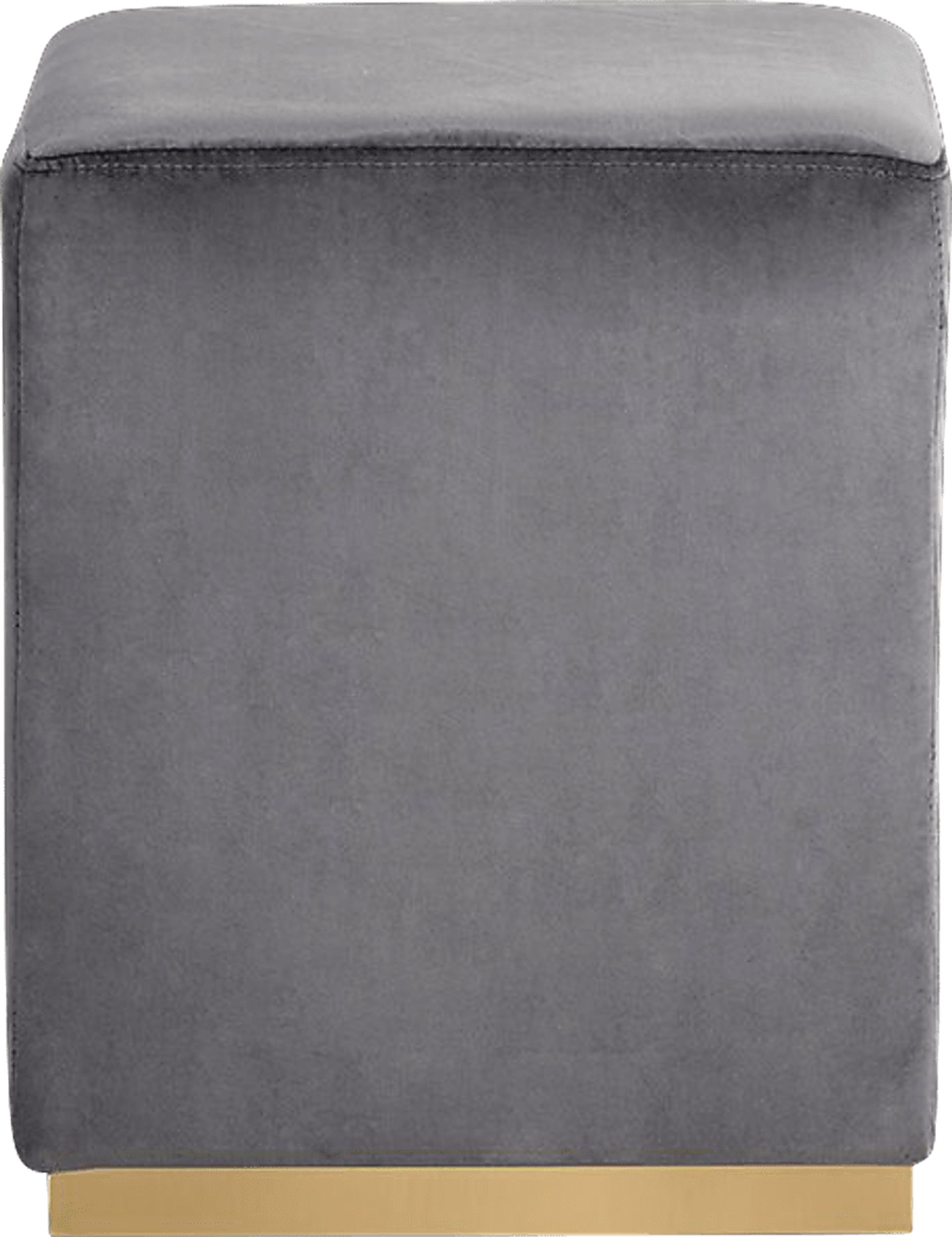 Enze Gray Ottoman - Image 2