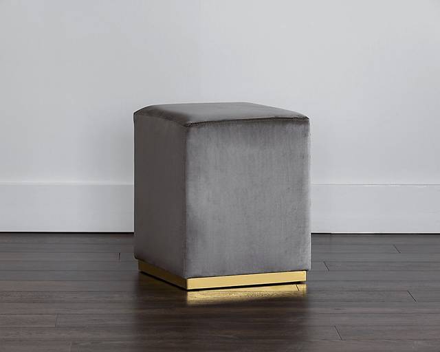 Enze Gray Ottoman - Thumbnail - Image 3