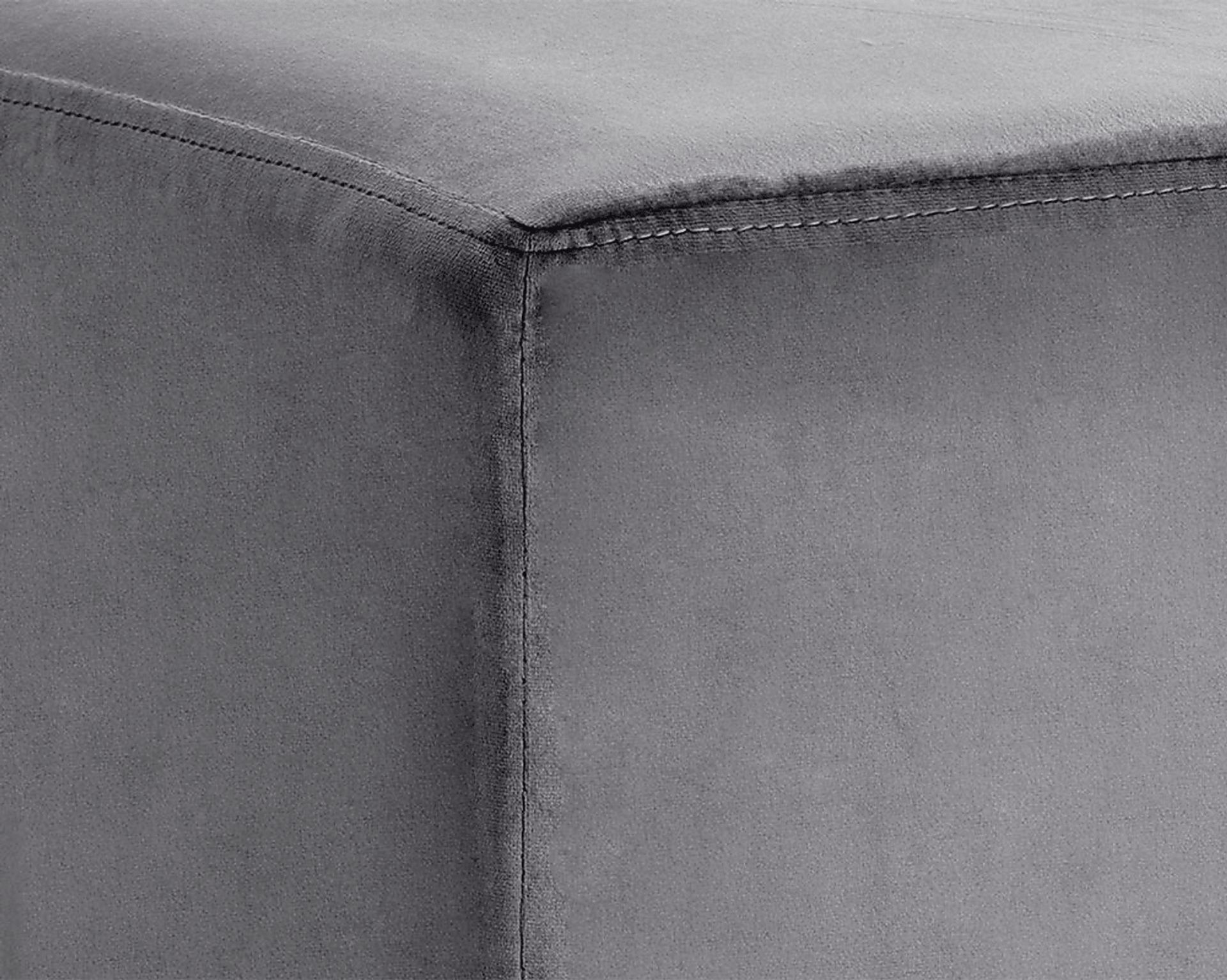 Enze Gray Ottoman - Image 4
