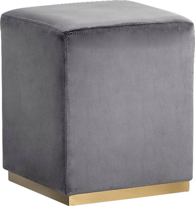 Enze Gray Ottoman - Thumbnail - Image 1