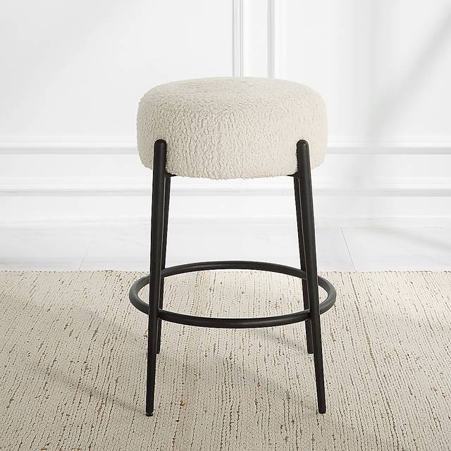Enzian White Counter Height Stool - Thumbnail - Image 4