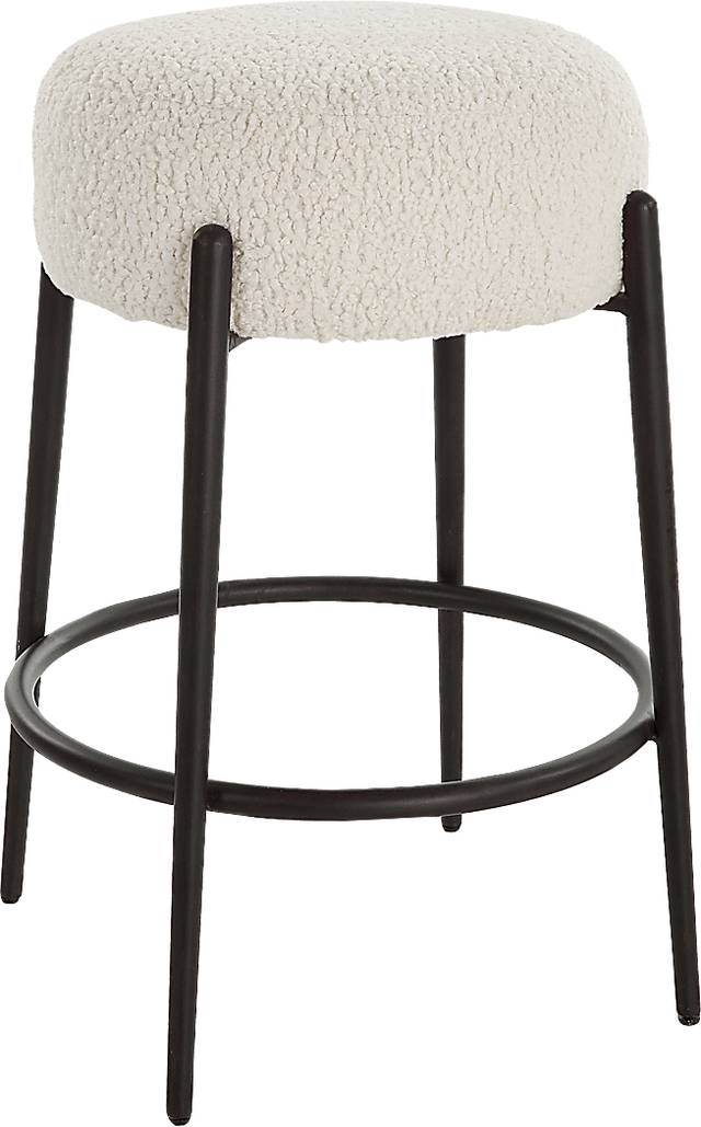 Enzian White Counter Height Stool - Thumbnail - Image 1