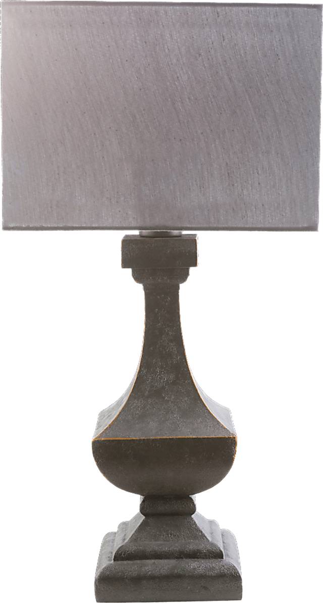 Epifanio Gray Outdoor Table Lamp with Gray Shade - Thumbnail - Image 1