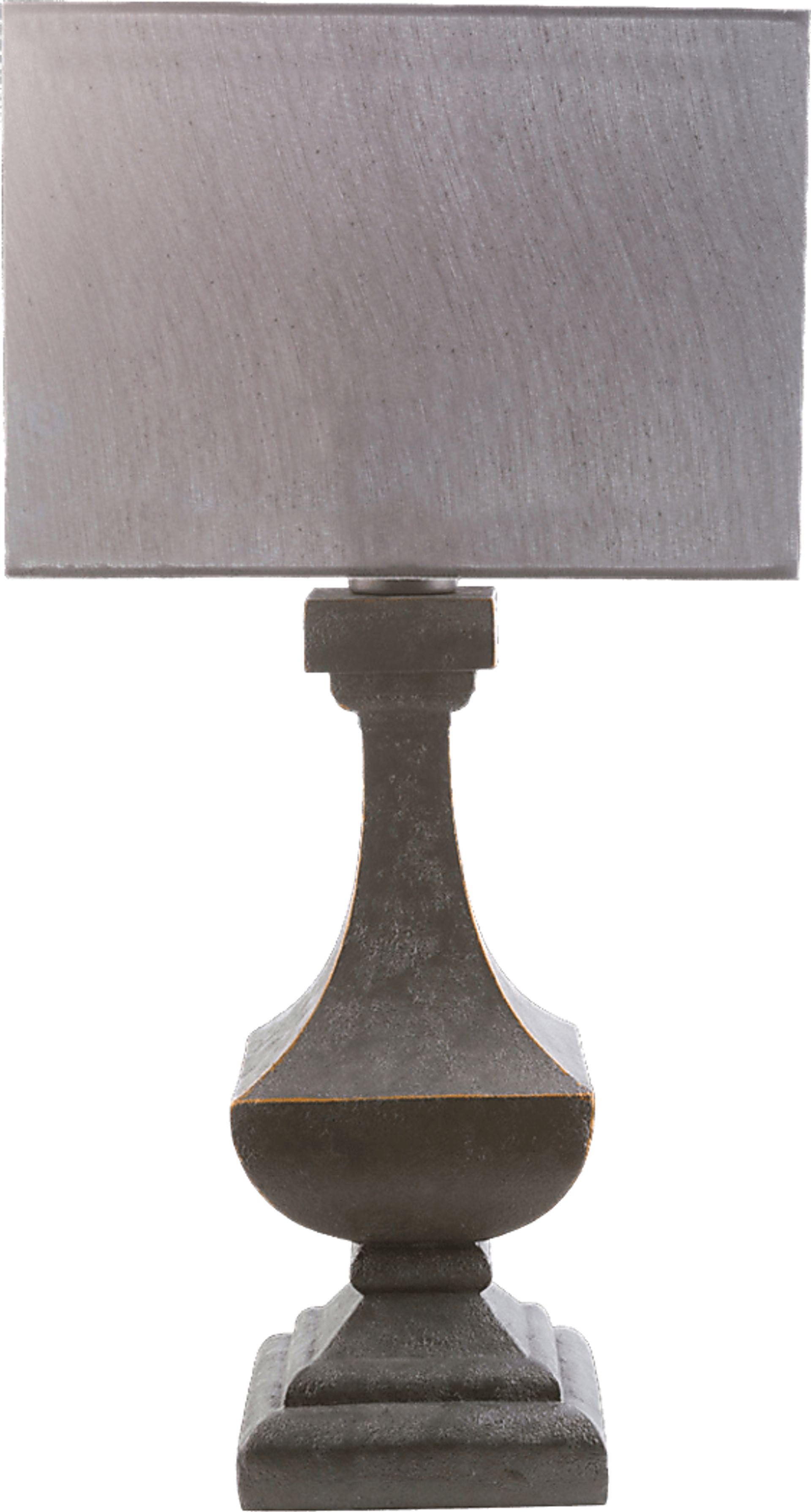Epifanio Gray Outdoor Table Lamp with Gray Shade - Image 1