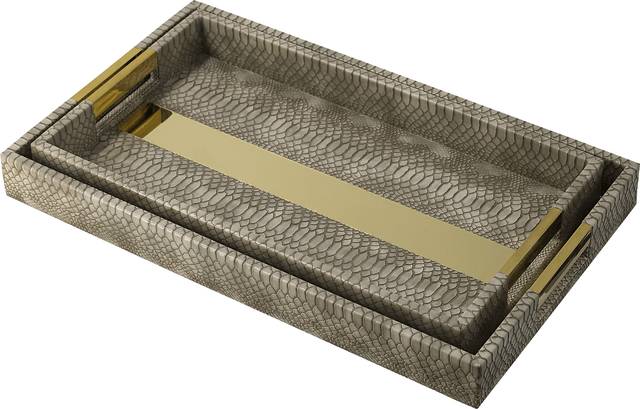 Epifort Gold Tray, Set of 2 - Thumbnail - Image 1