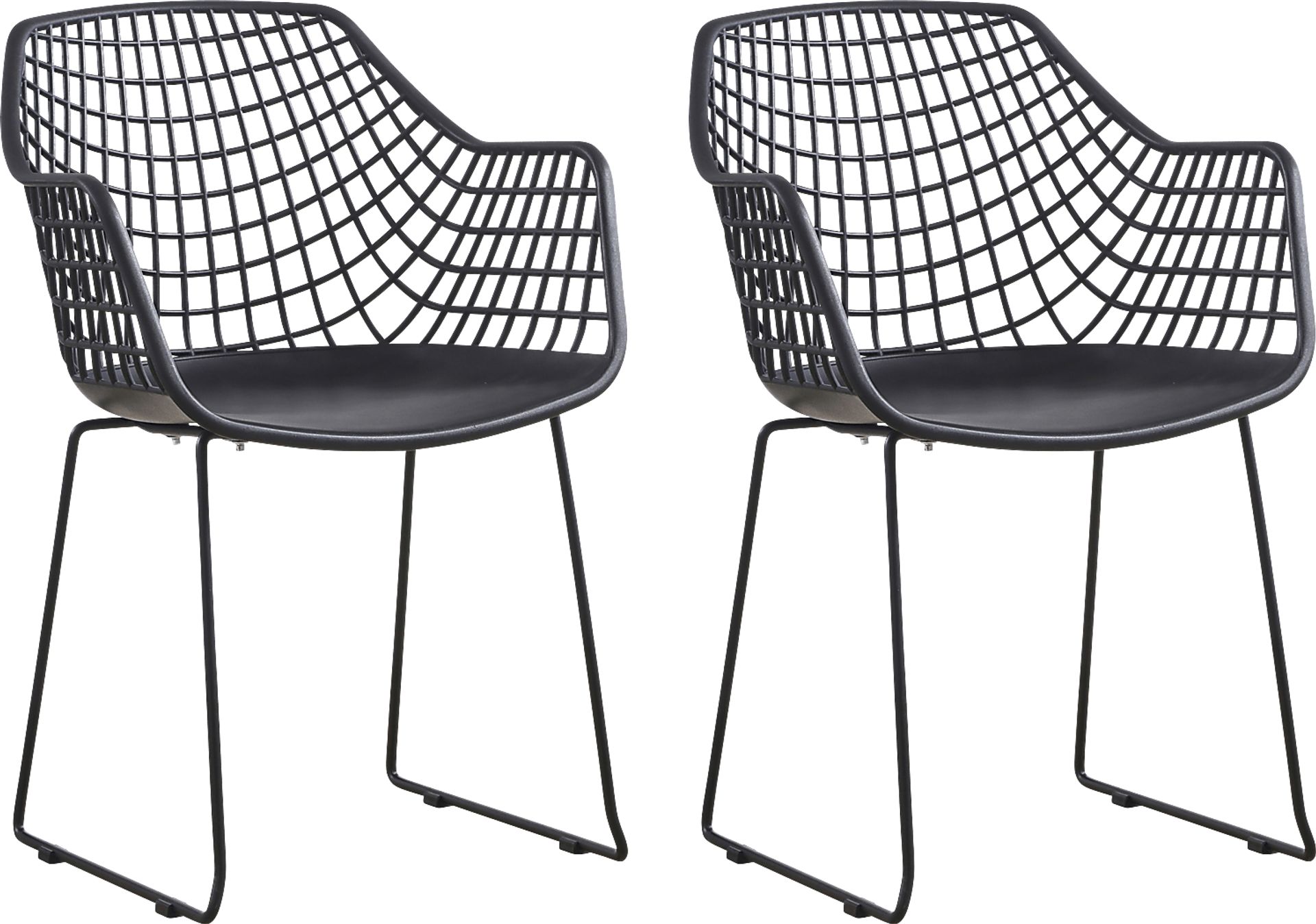 Outdoor Epperson Black Chair, Set of 2 - Image 1