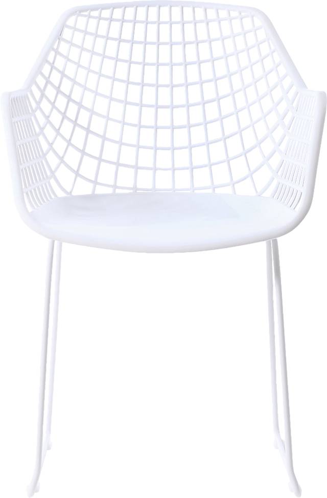 Outdoor Epperson White Chair, Set of 2 - Thumbnail - Image 3
