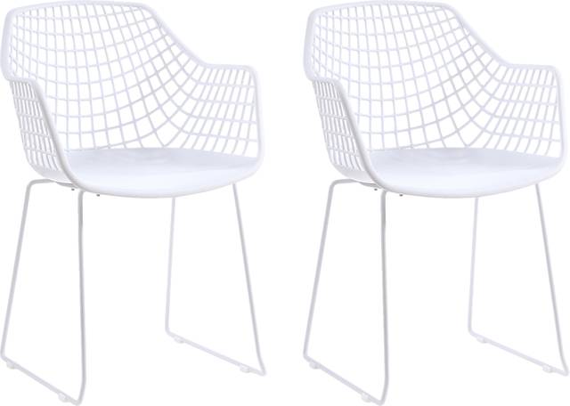 Outdoor Epperson White Chair, Set of 2 - Thumbnail - Image 1