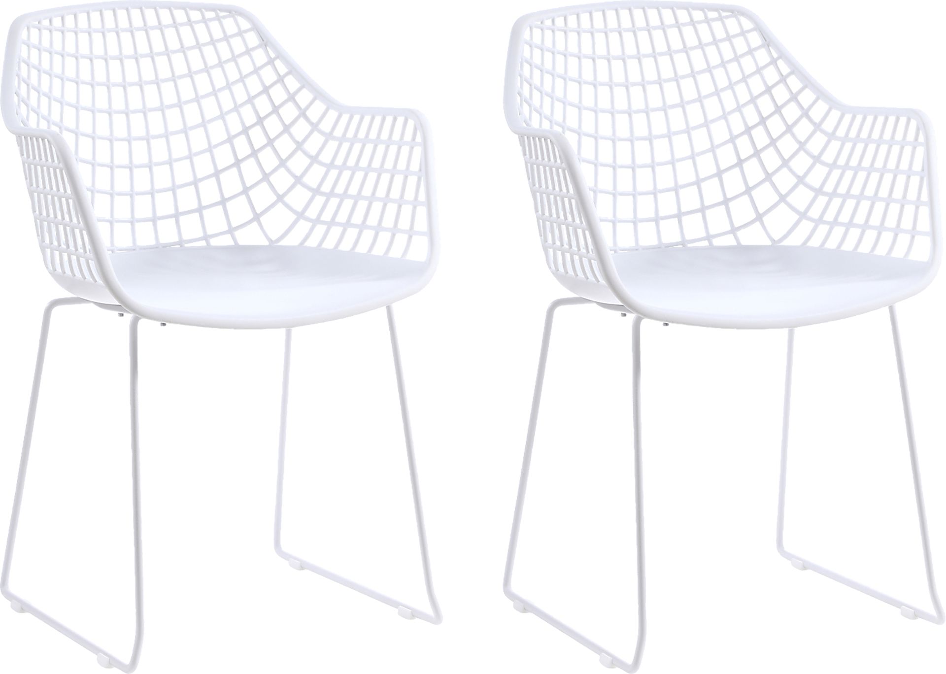 Outdoor Epperson White Chair, Set of 2 - Image 1