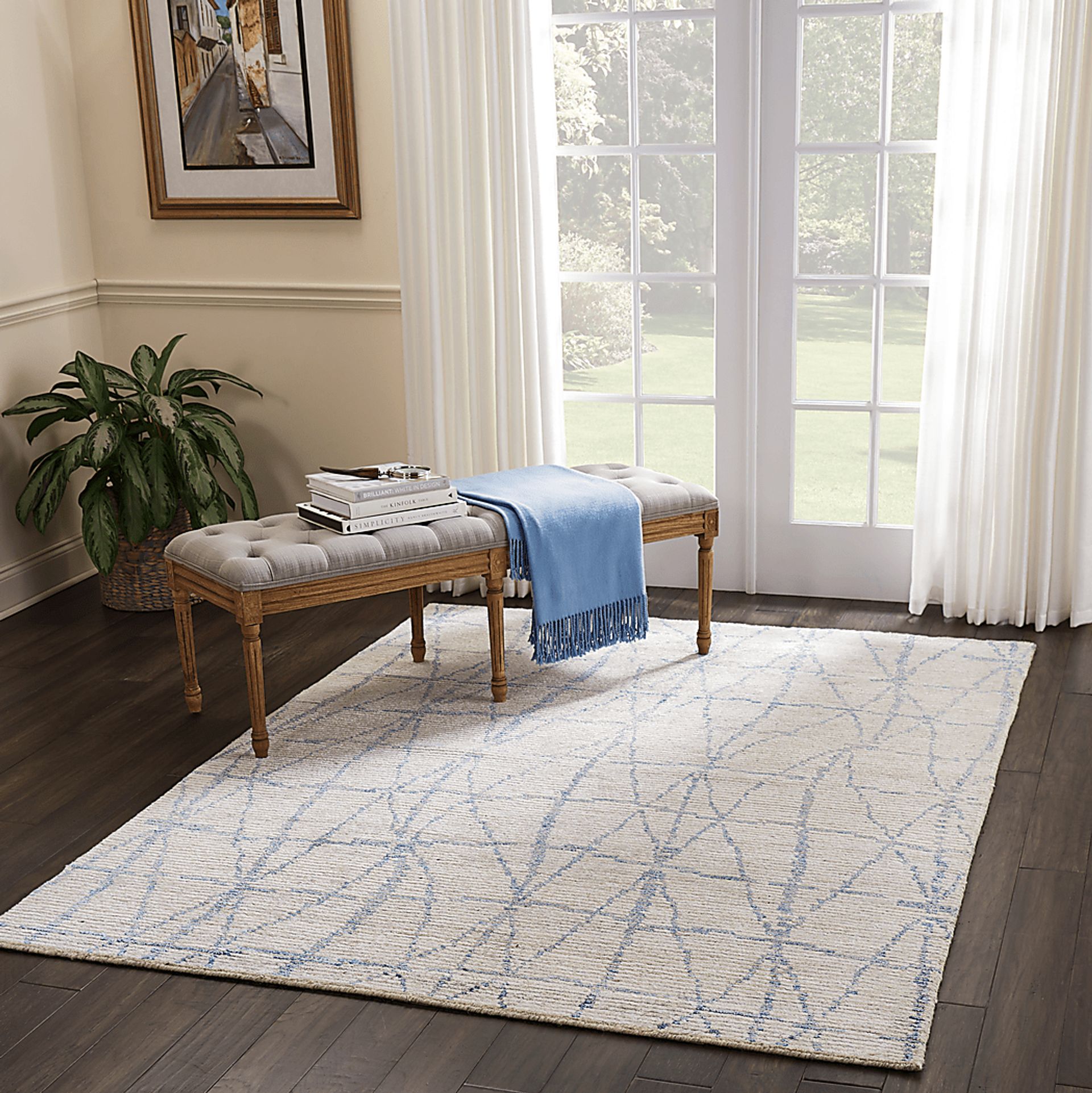 Equanimity Blue 5'6 x 7'5 Rug - Image 6