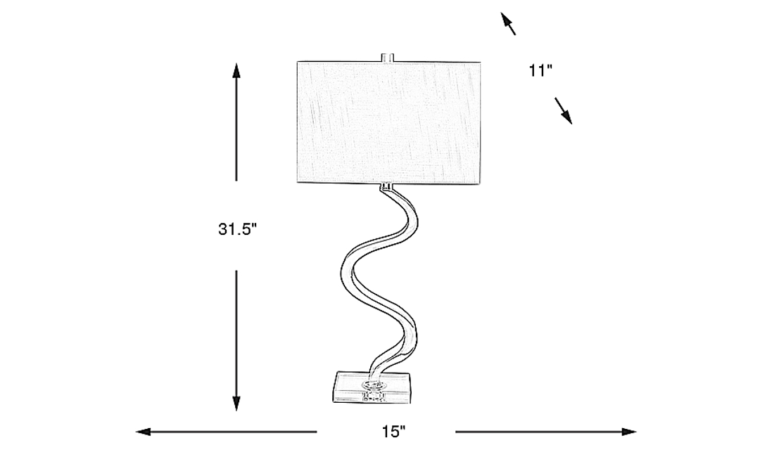 Equian Lane Silver Table Lamp