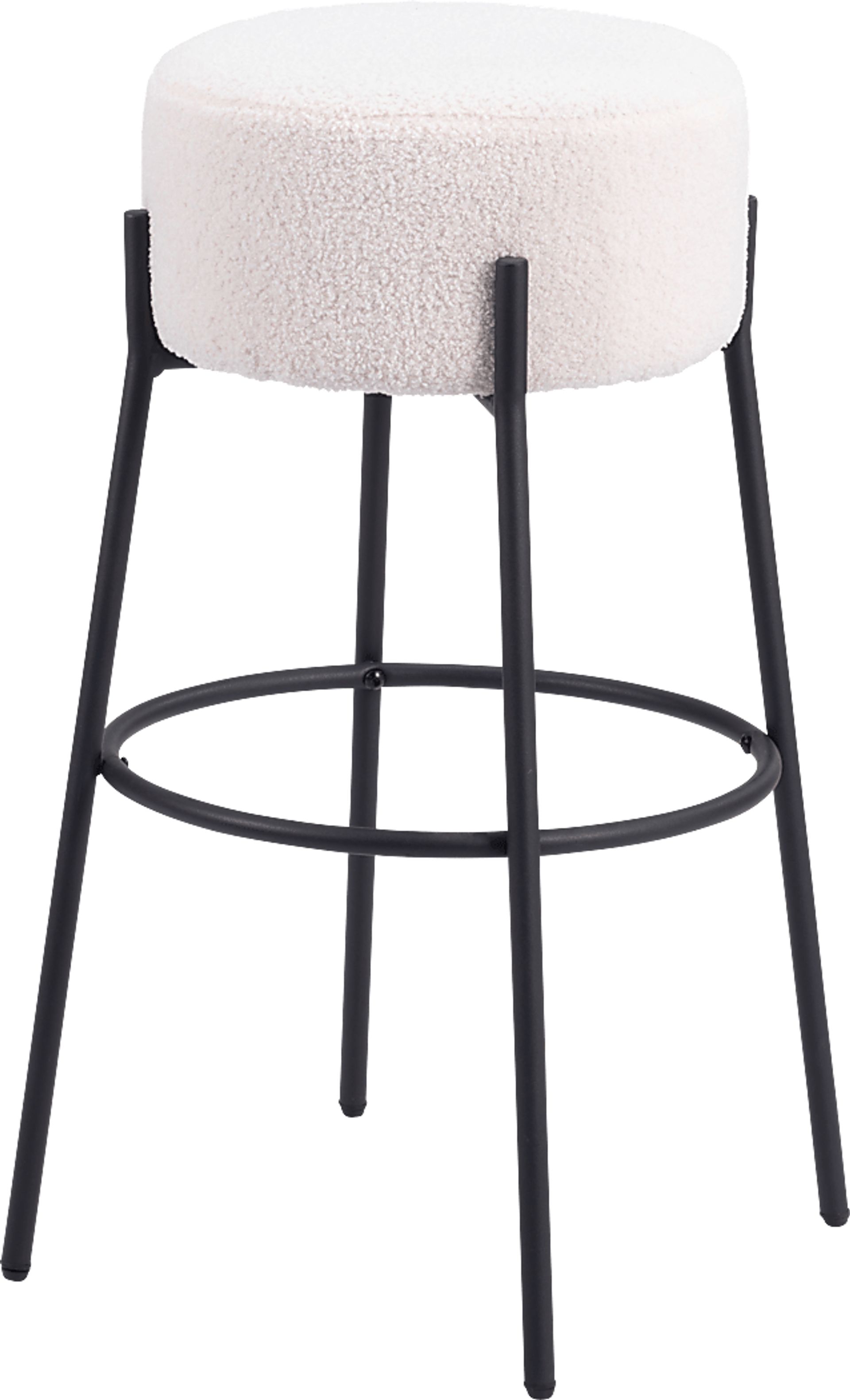 Equine White Barstool, Set of 2 - Image 3