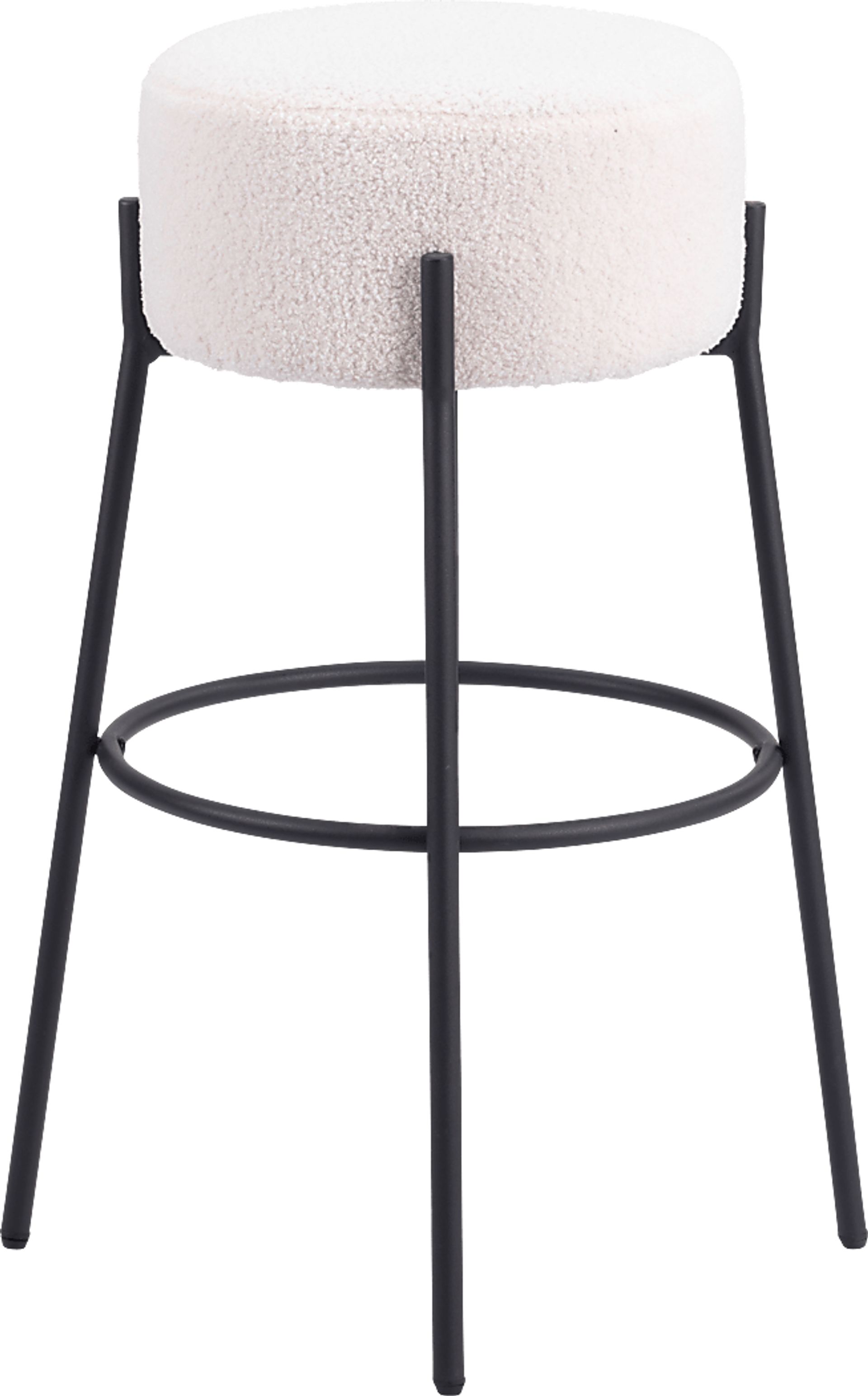 Equine White Barstool, Set of 2 - Image 4