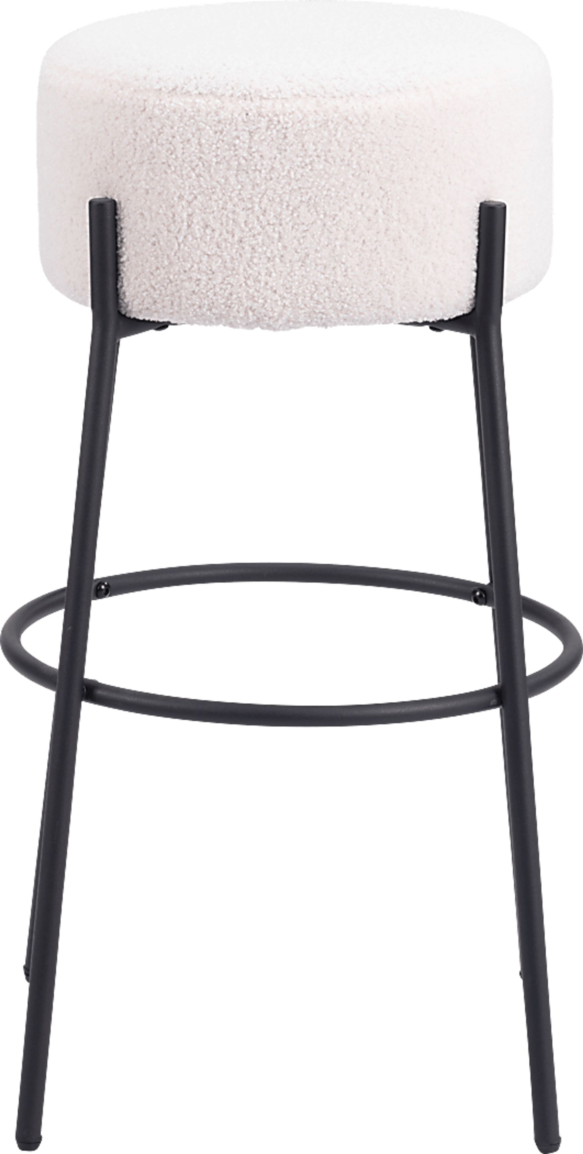 Equine White Barstool, Set of 2 - Image 5