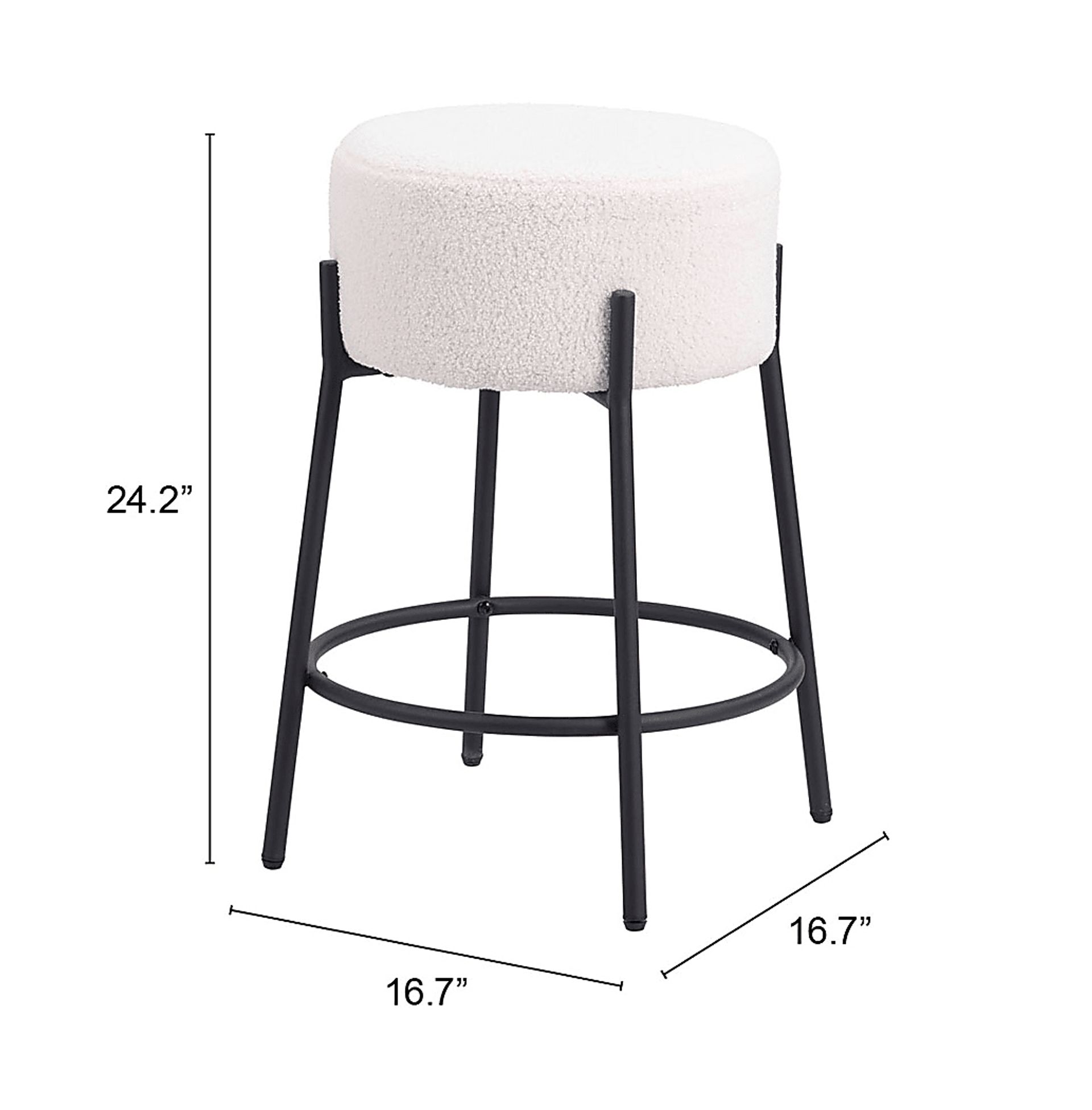 Equine White Counter Height Stool, Set of 2 - Image 7